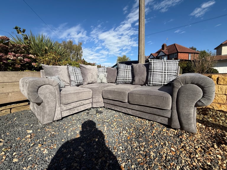 Grey Verona Corner Sofa 