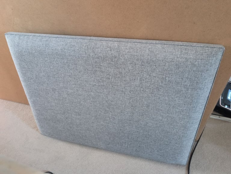 image for Grey fabric headboard for single bed