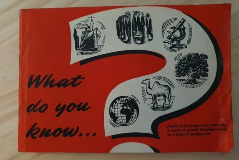 Brook Bond Picture card albums 16 off, Lyons Tea Card what do you know