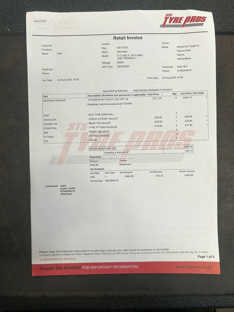 2017 Mercedes-Benz E Class 2.0 E220d AMG Line (Premium) G-Tronic+ Euro 6 (s/s) 5dr ESTATE Diesel ...