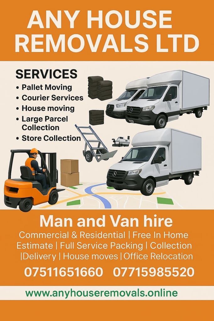 Man & Van | House Moving Company | Furniture Collection | House Removals | 24/7 Man with Van Hire 