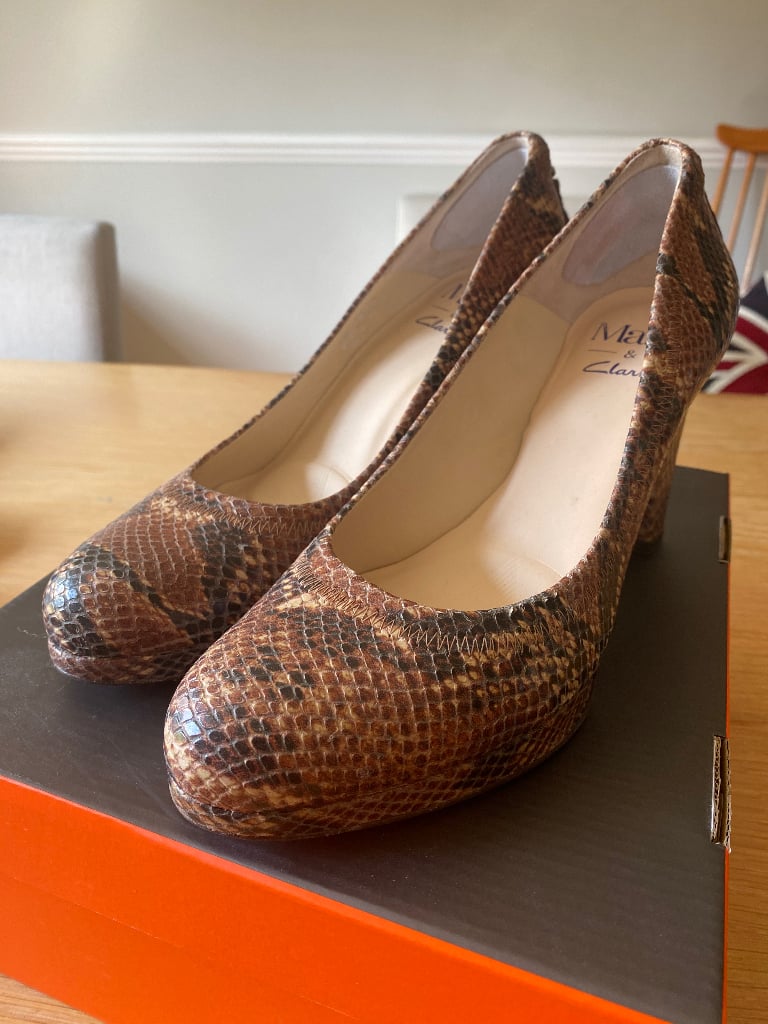 image for Snakeskin (faux) heels. Size 6