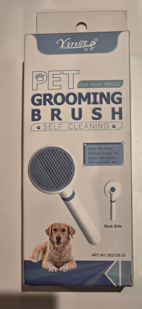 Pet Grooming Brush. Self Cleaning.