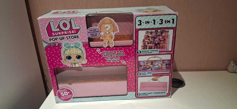image for Boxed LOL Surprise Pop Up Store 3 in 1 Doll Display & Play Set Toy Includes LOL Figure