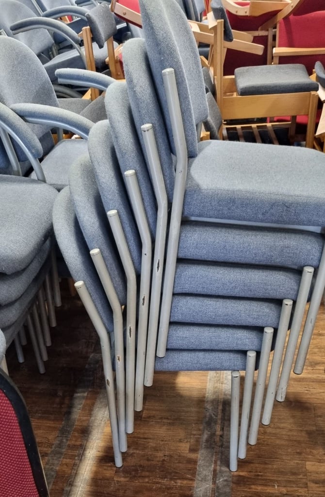 Blue Stacking Chairs