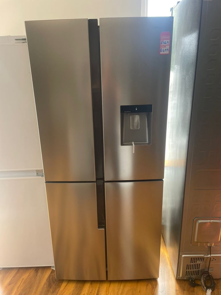 image for 😁NEW😁KENWOOD  STAINLESS 4DOOR FRIDGE FREEZER WITH DRINKS DISPENSER 
