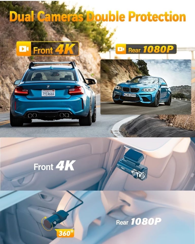 IIWEY DC01 PRO front and rear dash cam 