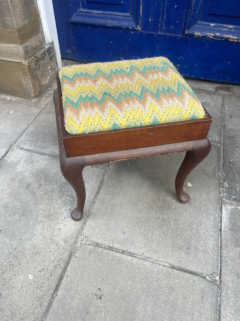 image for Antique low stool , good quality item.  Size - 43cm x 36cm Height 43cm