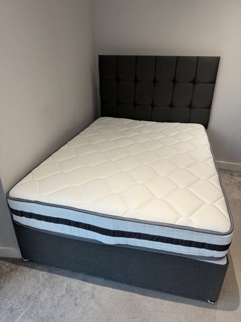 Double Divan Bed with Mattress (with Storage)