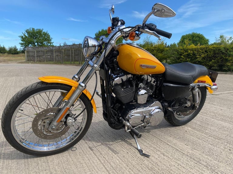 2008 57 HARLEY DAVIDSON XL 1200 C XL1200 CUSTOM SPORTSTER YELLOW CRUISER STUNNER