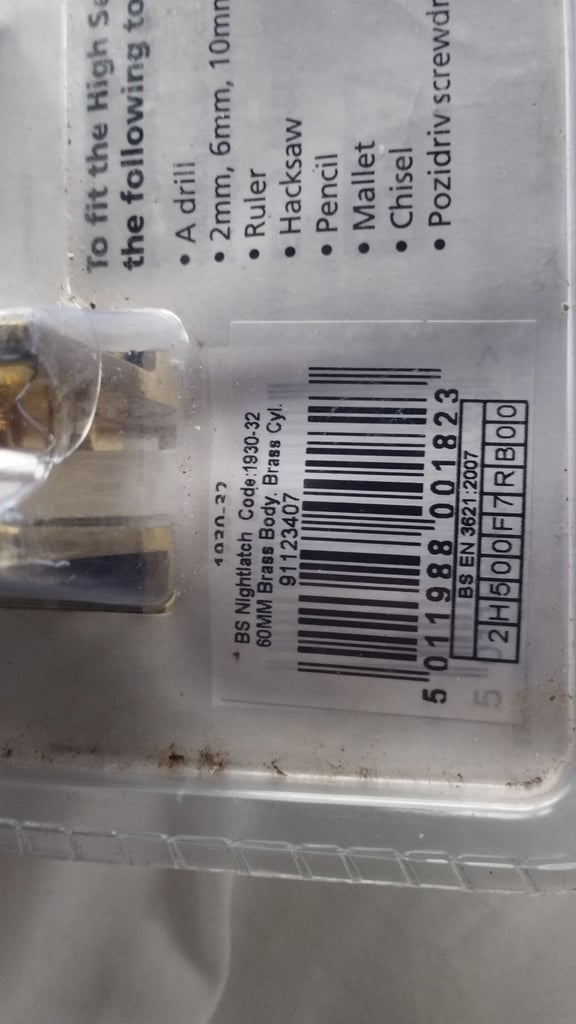  New! Era Lock 1930-32 60mm deadlock (night latch) 