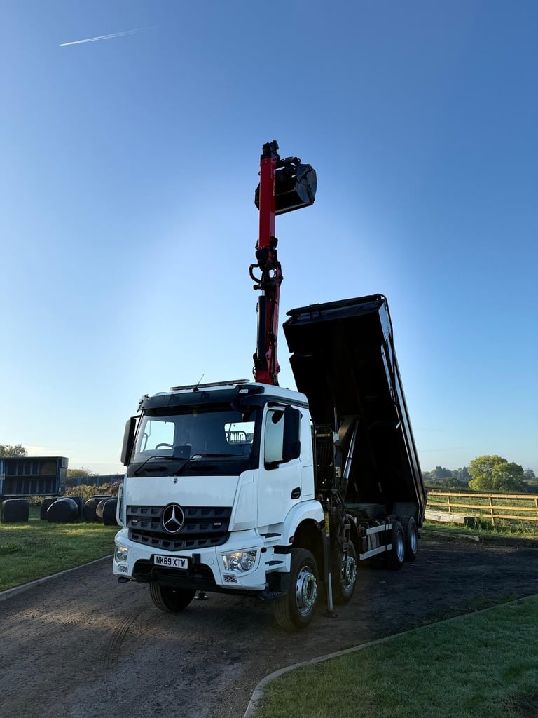 Mercedes-Benz Arocs Tipper Grab Lorry 2019 ( 69 ) Palfinger Epsilon Crane
