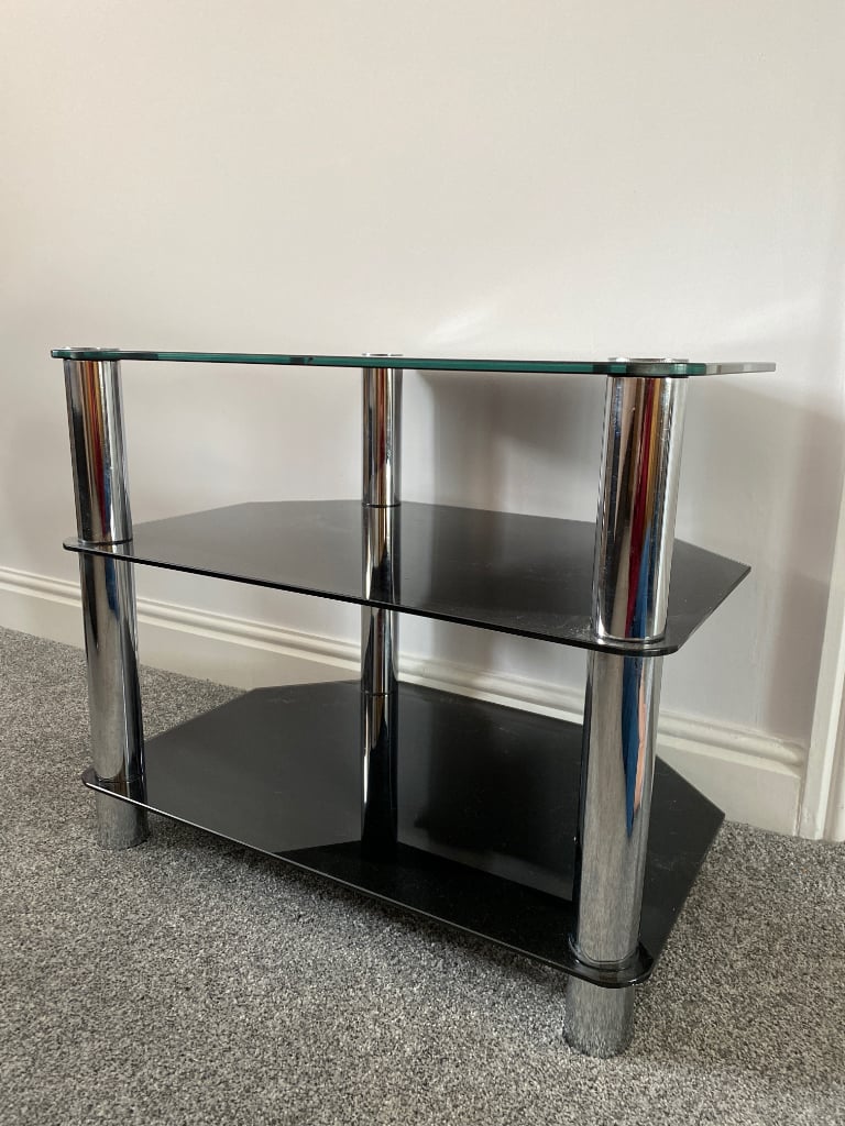 Black glass TV Stand