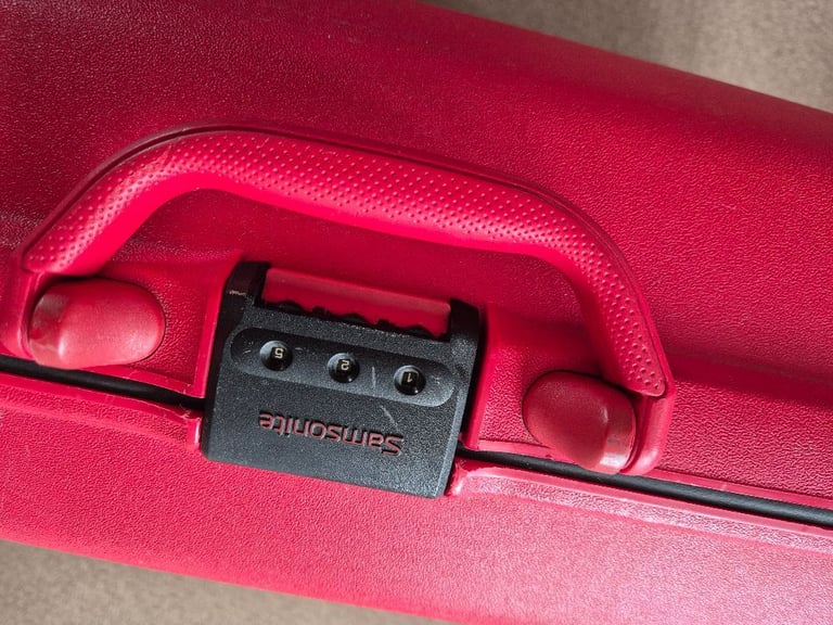 Samsonite Large Red hardshell CPA suitcase with combination Lock
