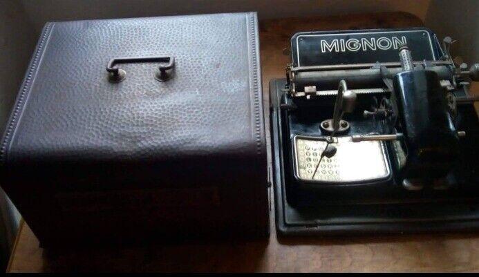 Antique Mignon typewriter, model 3 (indicator), original case, key two  instruction books, £115 | in Chepstow, Monmouthshire | Gumtree