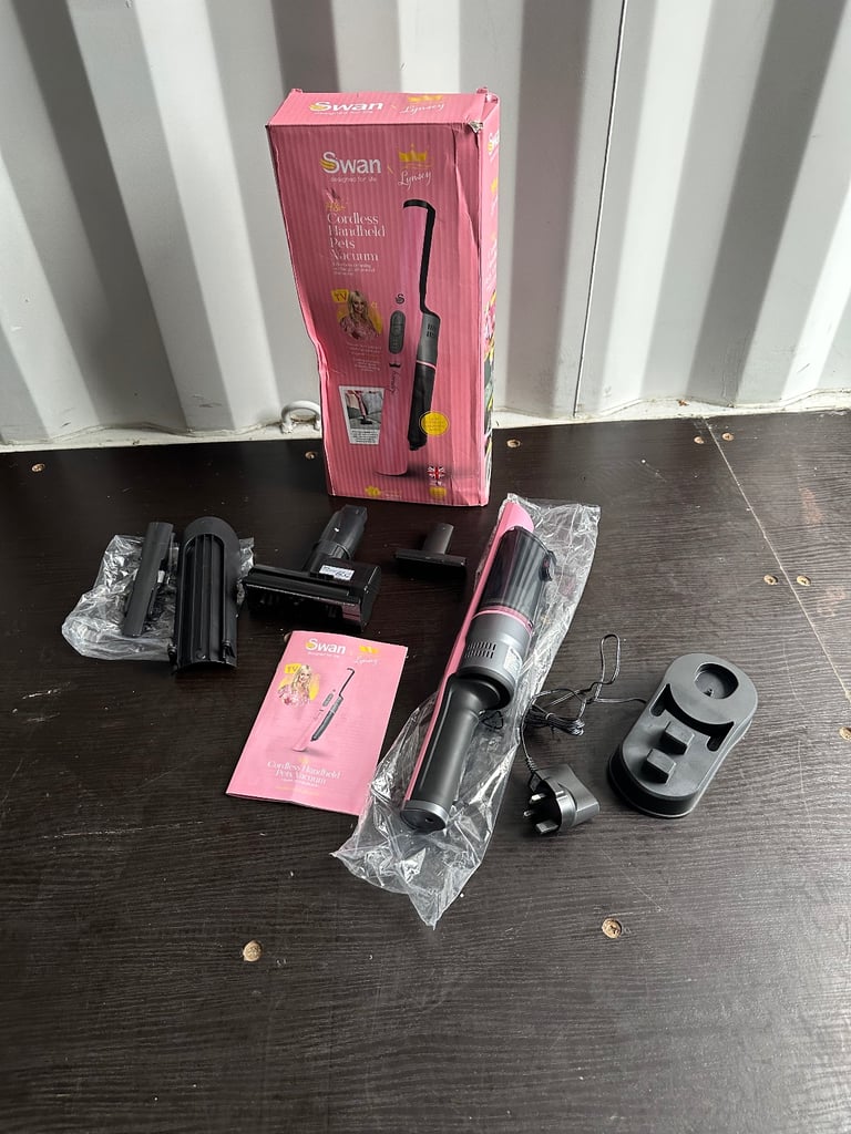 Swan SC15829QOC Cordless Vacuum Cleaner Lightweight 2 Speed Setting 14.8V Pink