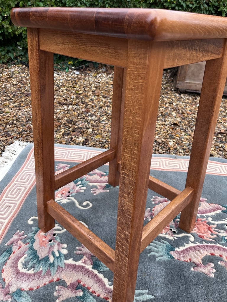 Vintage solid oak stool REDUCED 