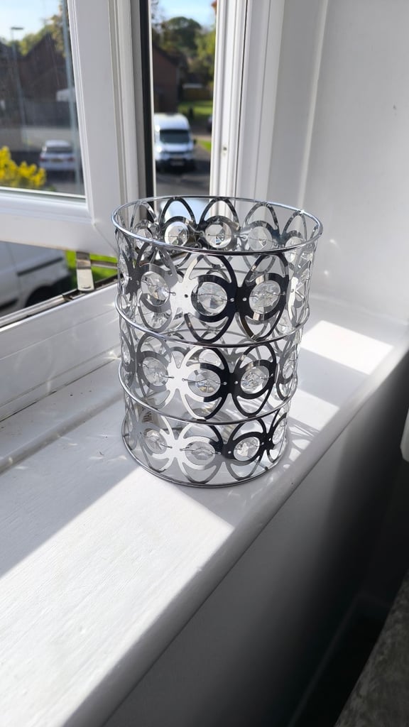 image for Silver crystal lampshade 