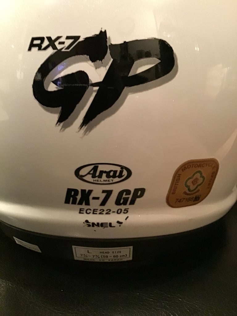 ARAI RX-7 GP Motorcycle Helmet in vgc