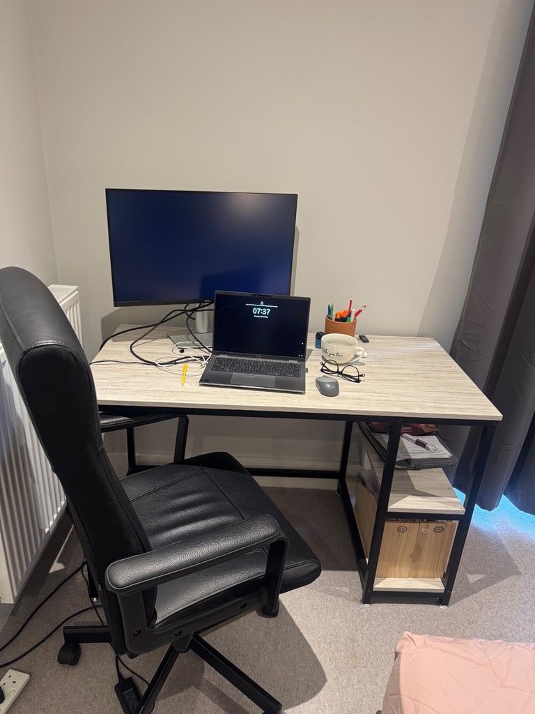 image for Desk (Wayfair) & Ikea MILLBERGET chair