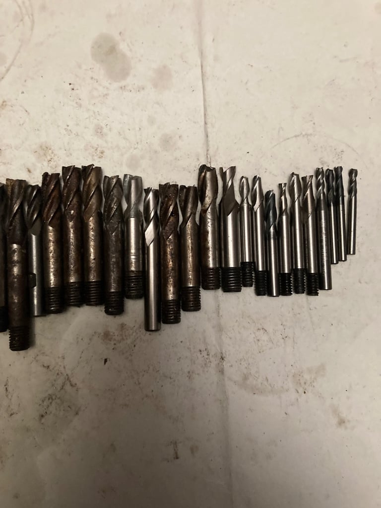 image for 33 Assorted Milling cutters from 28 mm to  4 mm.