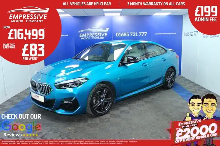 2021 21 BMW 2 SERIES GRAN COUPE 1.5 218I M SPORT SALOON 4DR PETROL MANUAL EURO 6