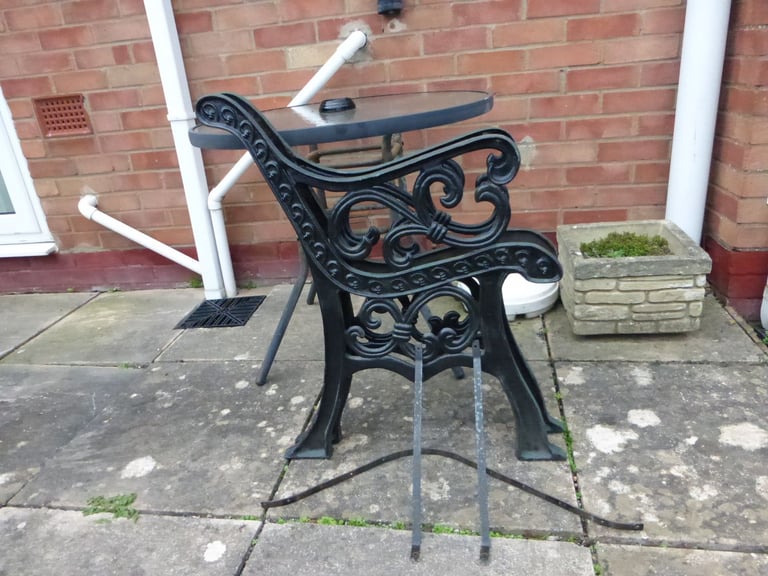 image for Pair of Vintage Cast Iron Garden Bench Ends