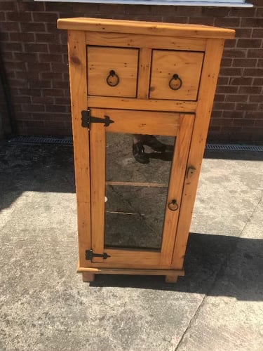 image for Solid wood glass door unit
