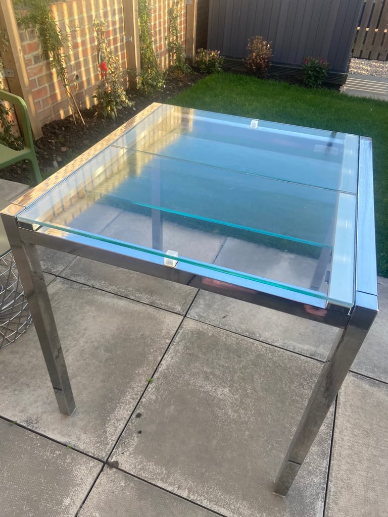 Gone pending Free glass chrome ikea extendable dining table 