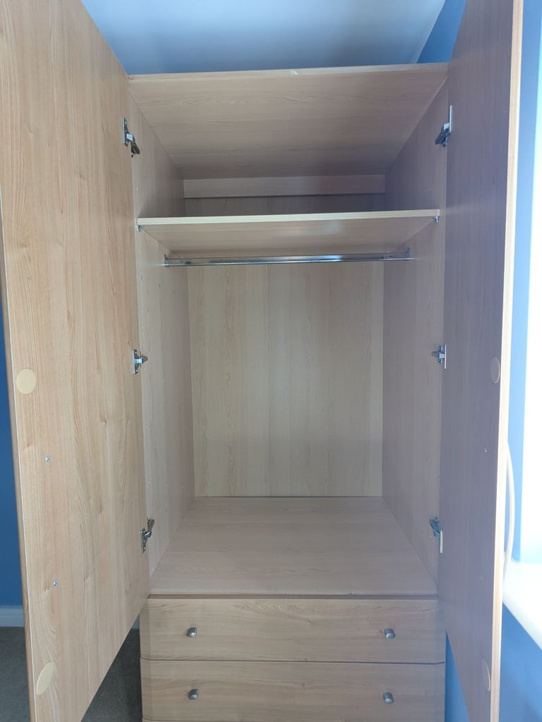 MFI Melbury Bedroom Furniture 6 piece ( Wardrobe, bridge unit, bookcase, cabinet)