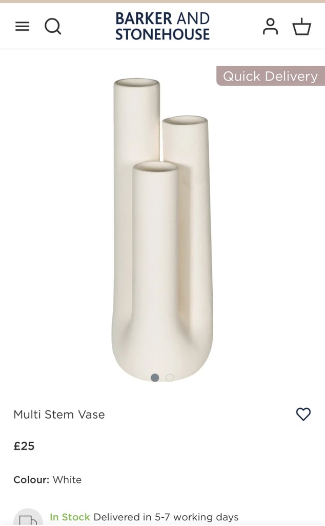 Barker & Stonehouse Multi Stem Modern Vase 