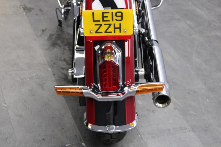 2019 Harley-Davidson FLDE Softail Deluxe in Two Tone Red and Black