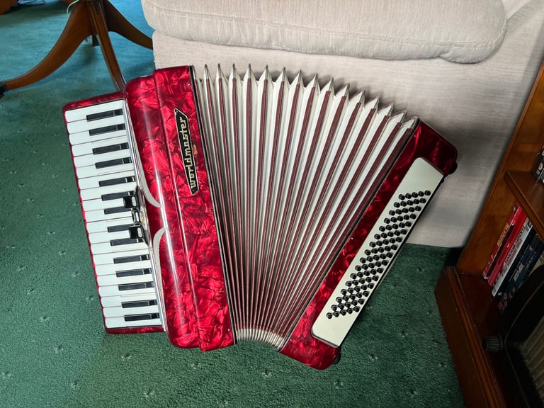 image for Worldmaster (Weltmeister) 80 Bass Piano Accordion with Hard Case - Playable instrument