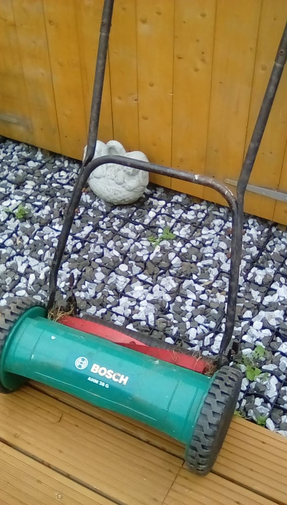 Bosch push along mower