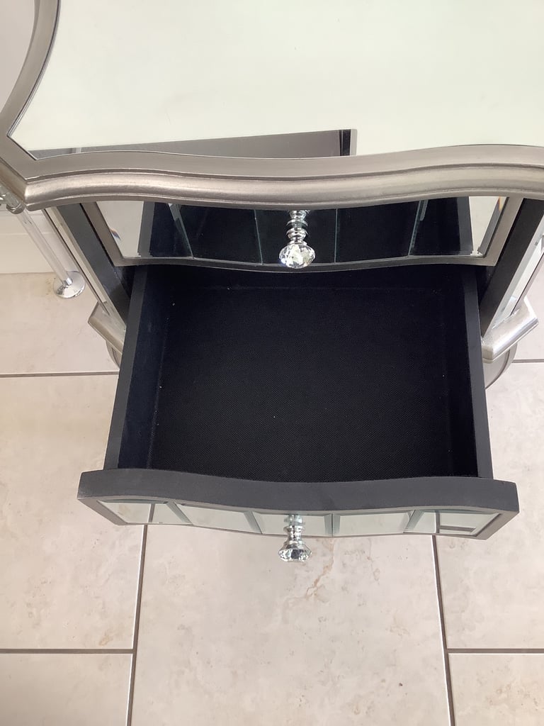 Mirrored bedside table