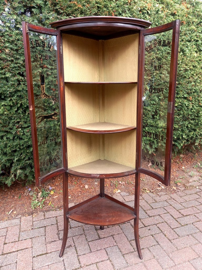 Edwardian Mahogany Corner Cabinet