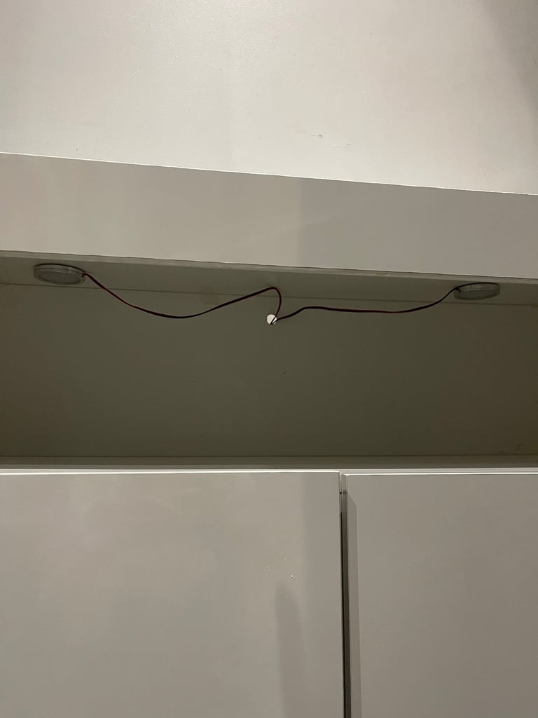 White Cabinet with LED Lights