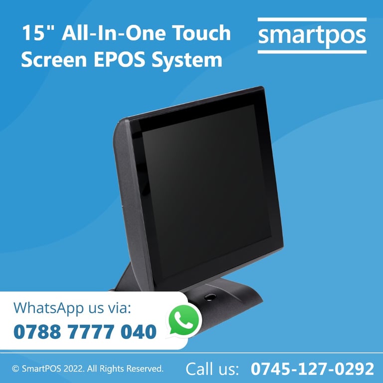 15” NEW EPOS System Retail Hospitality Salon Takeaway Restaurant With Software