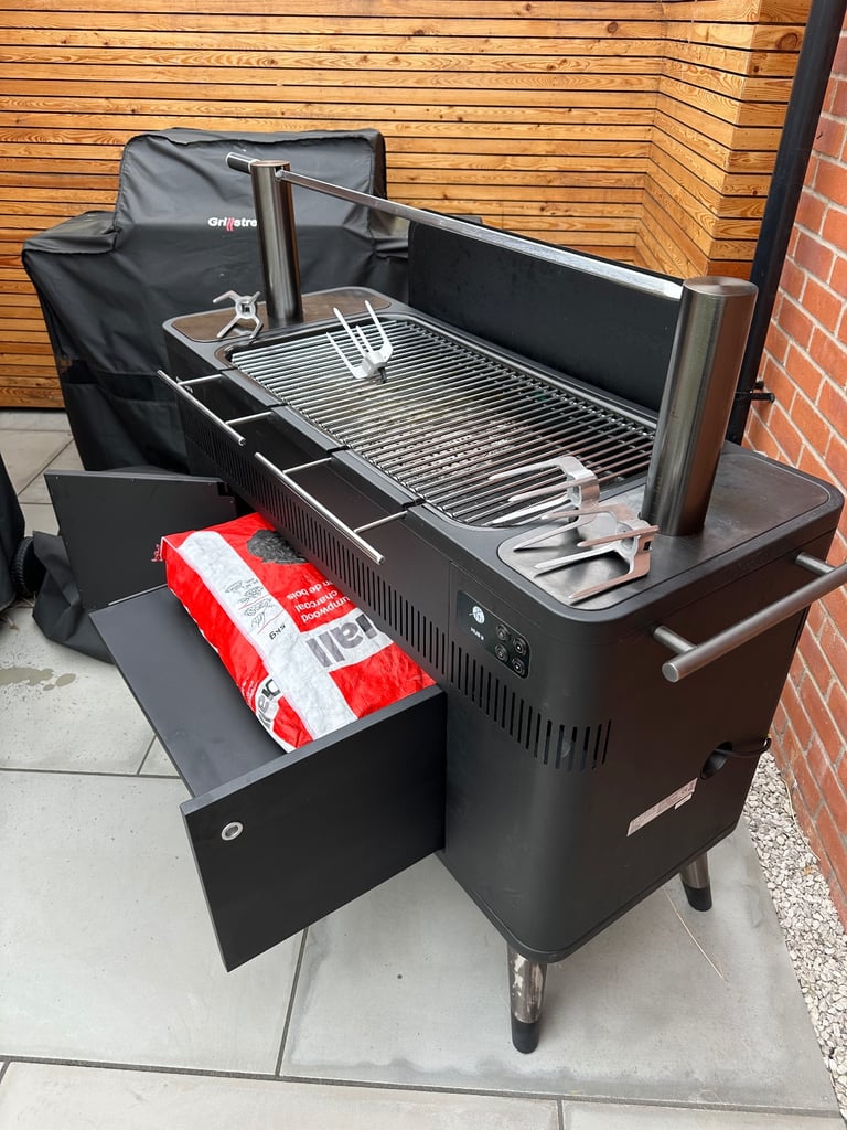 image for Heston Everdure HUB II Electric Ignition Charcoal BBQ/Rotisserie