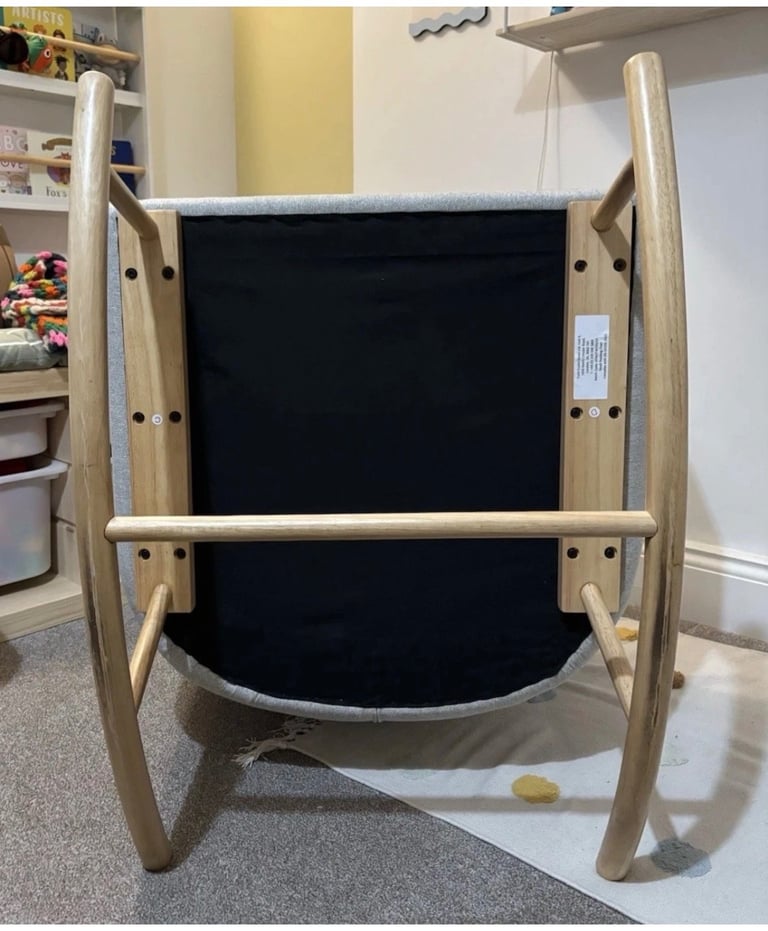 Tutti Bambini Oscar Rocking Nursing Chair Pebble Grey with Back Support Cushion