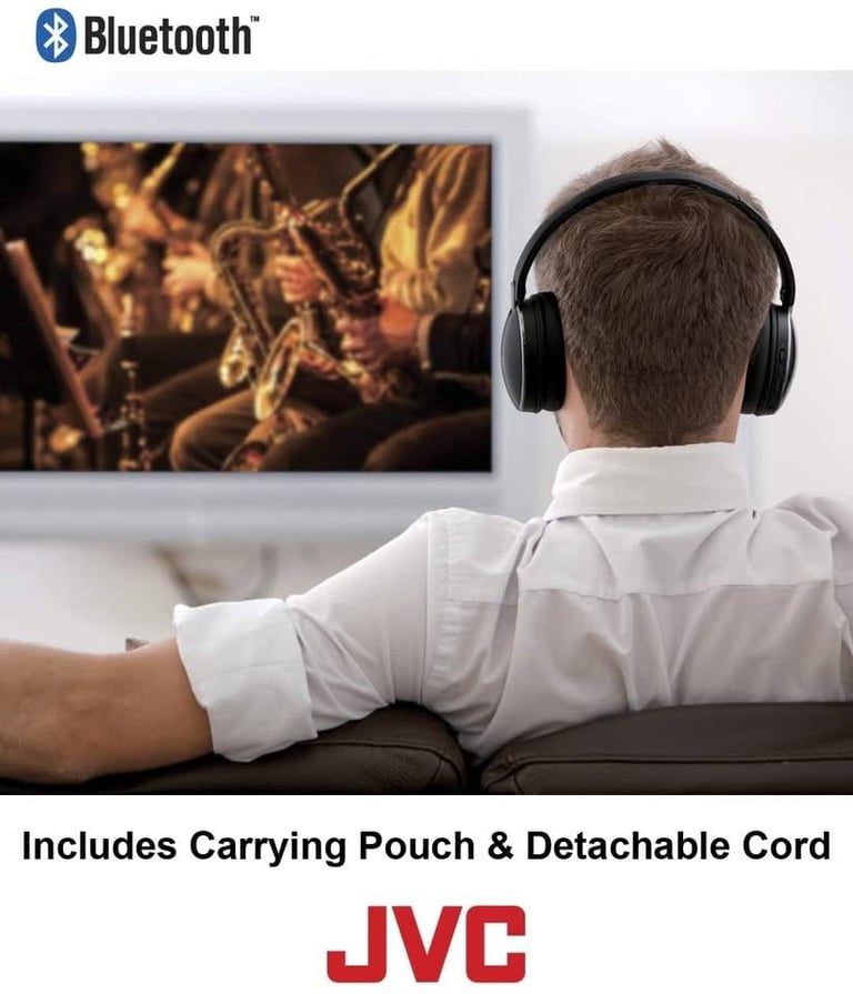New JVC Wireless Noise Cancelling Over Ear Bluetooth Headphones