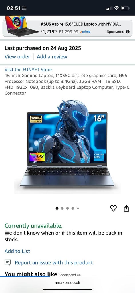 image for Gaming laptop for sale
