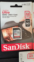 SANDISK 32GB SD/HC CARD FOR CAMERA, DASHCAM AND FOR OTHER DEVICES