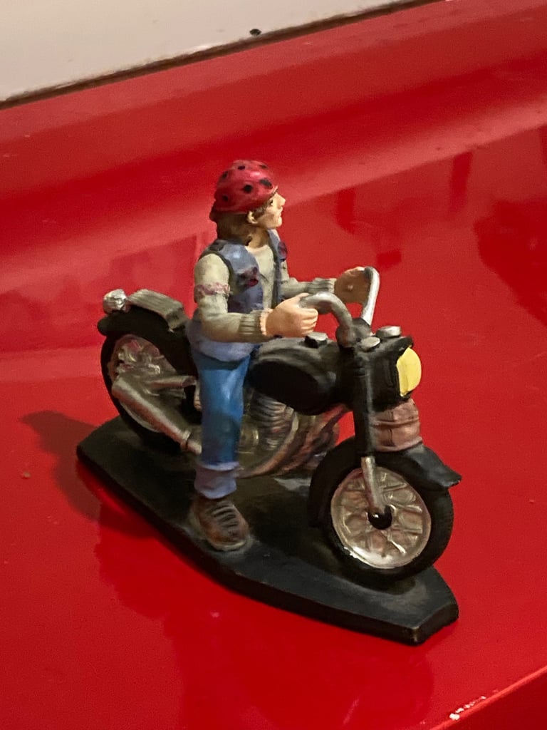 Vintage ceramic biker. Collectable.