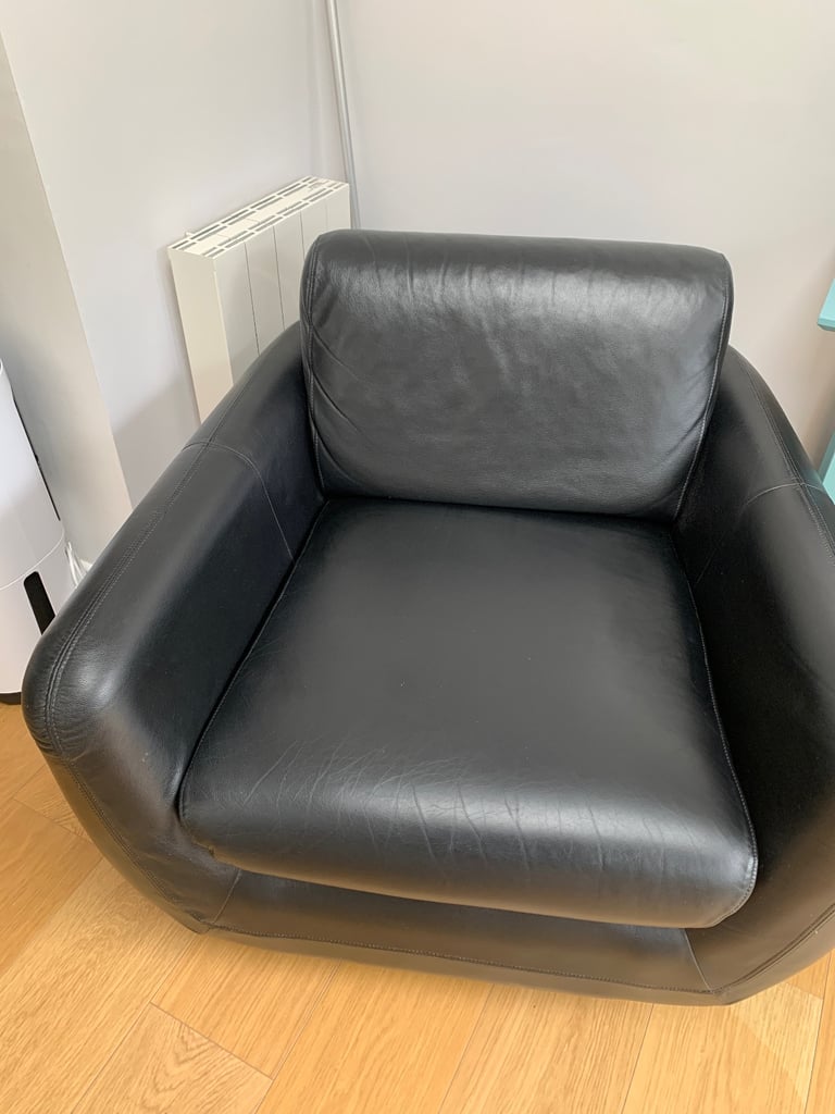 image for Black leather chair 
