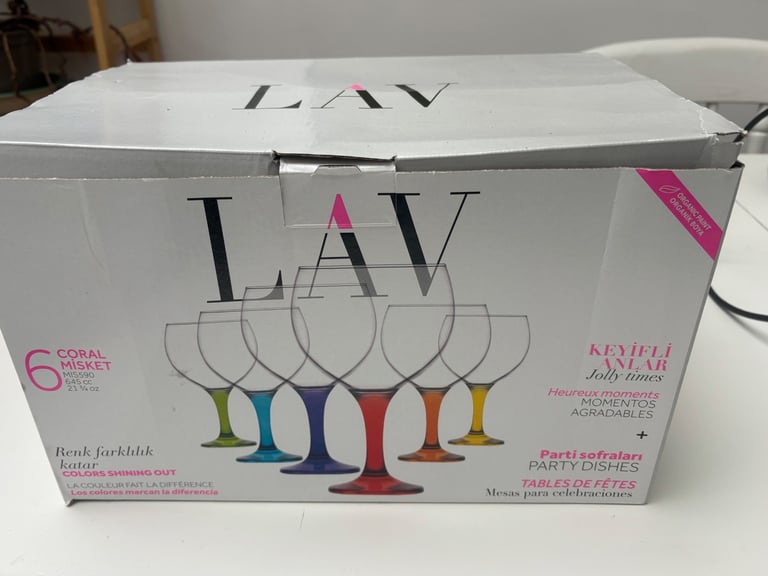 Lav set of 6 gin glasses - 645ml