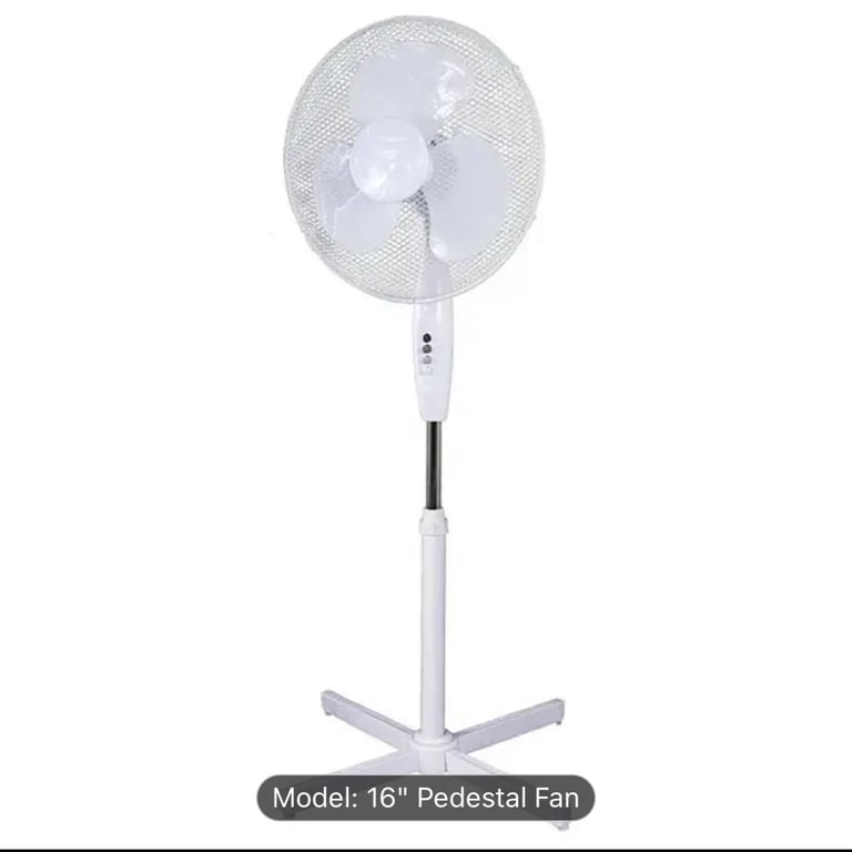 image for 16’ white pedestal fan