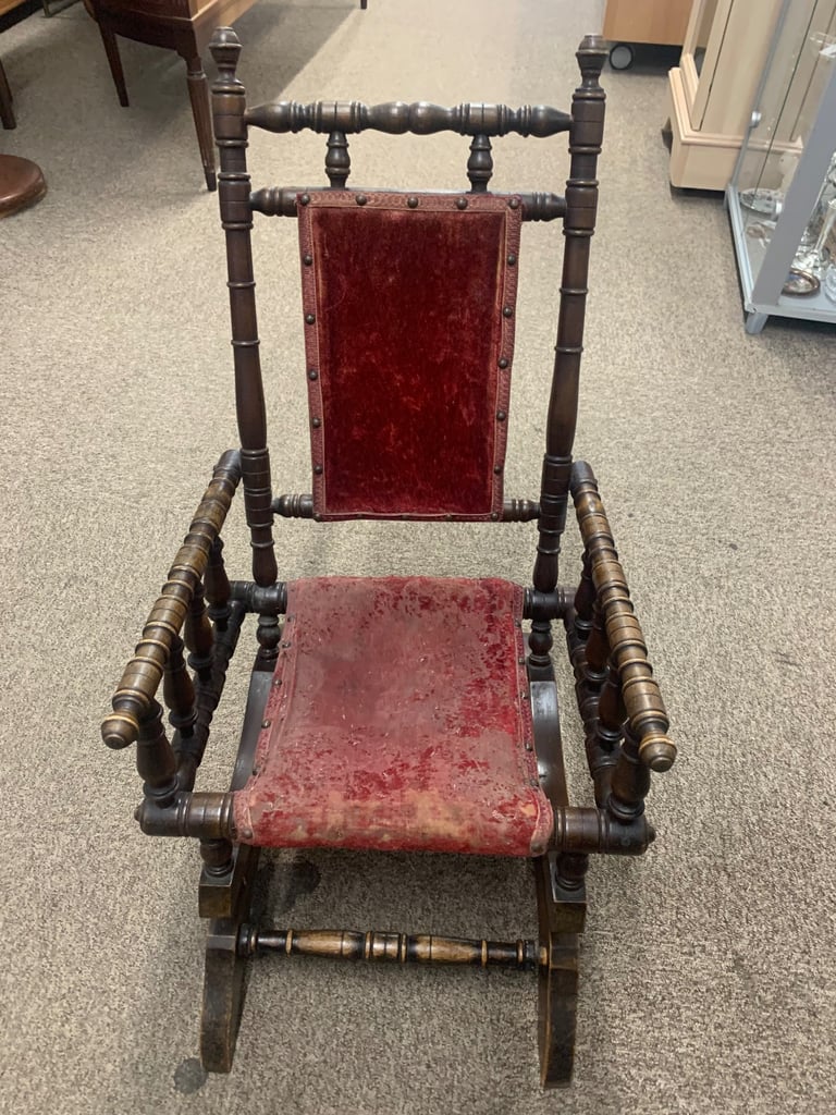 image for Refurbishing Project American Style Beech Child’s Rocking Chair