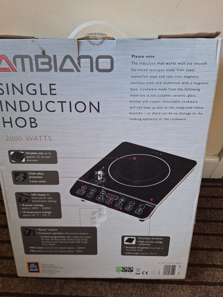 Single Induction Hob, Portable, Worktop. Brand New in Box 