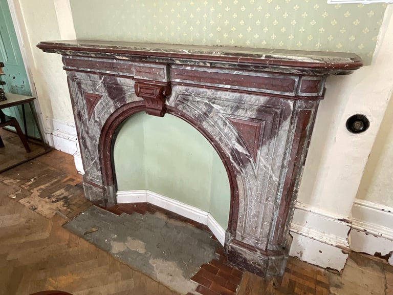 Antique Stone Marble fireplace surround frame